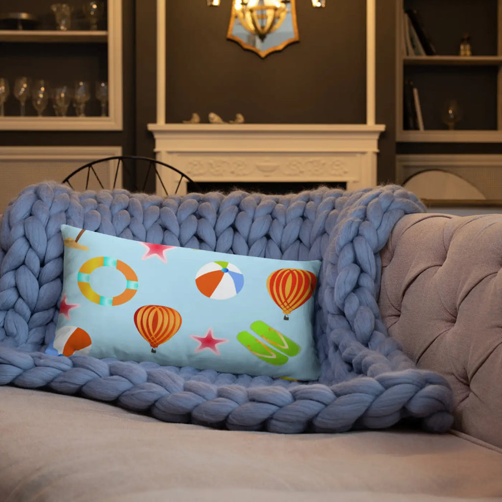 Cozy Throw Pillow - Summer Getaway Polyester Design - DipaliZ