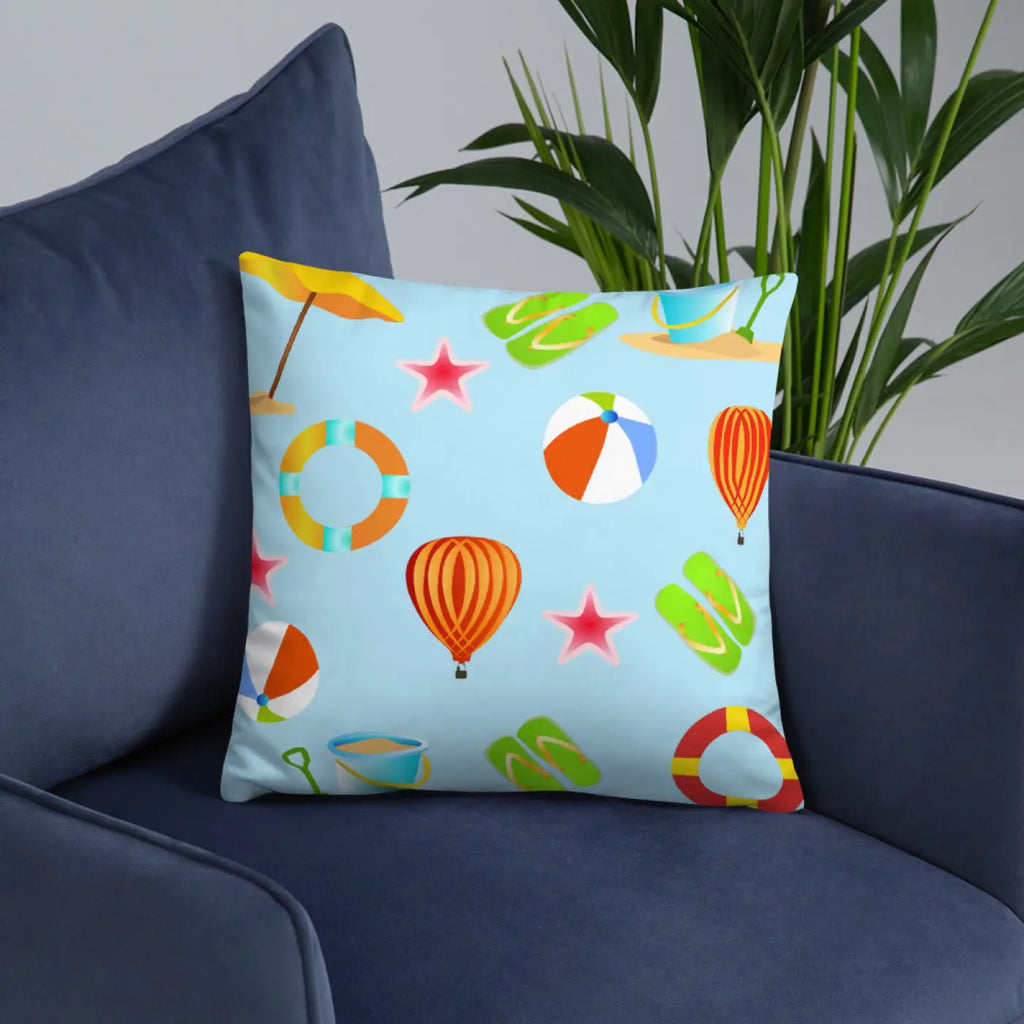 Cozy Throw Pillow - Summer Getaway Polyester Design - DipaliZ