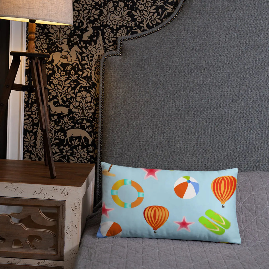 Cozy Throw Pillow - Summer Getaway Polyester Design - DipaliZ
