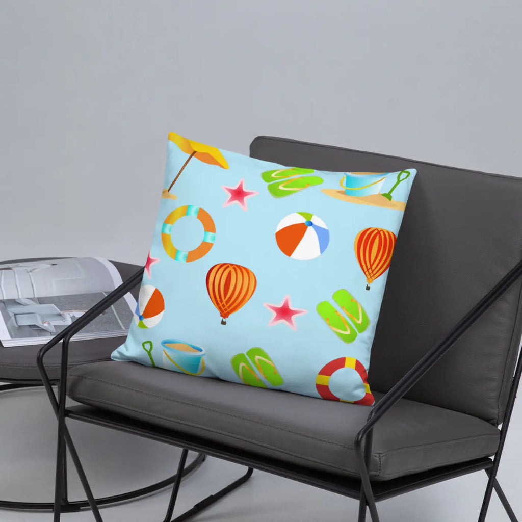 Cozy Throw Pillow - Summer Getaway Polyester Design - DipaliZ
