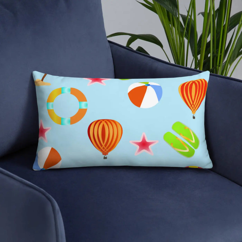 Cozy Throw Pillow - Summer Getaway Polyester Design - DipaliZ