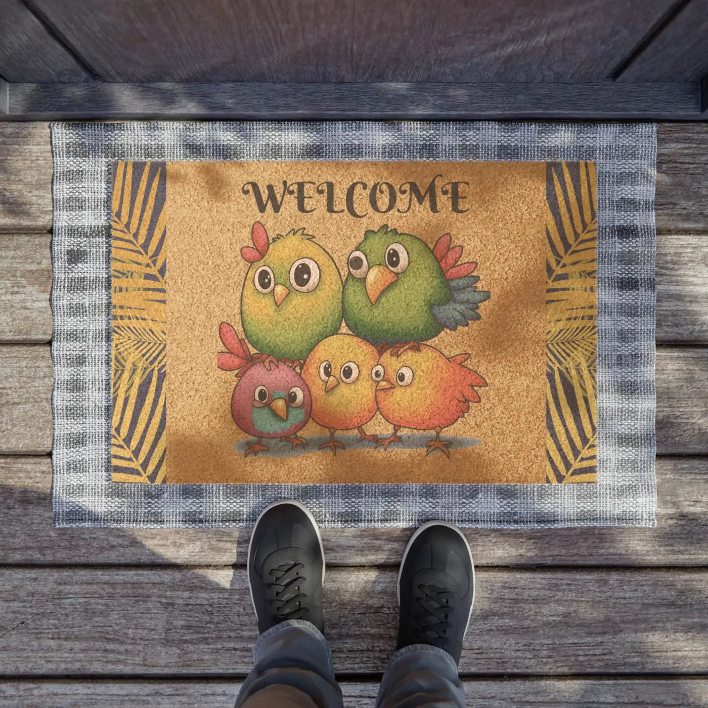 Cute Birds Doormat - Coir Coconut Fiber Outdoor - DipaliZ