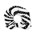 Recycled Scrunchie - Black Lines Striped Design - DipaliZ