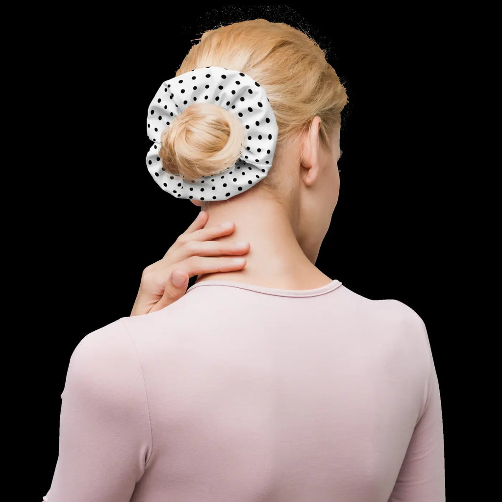 Sustainable Scrunchie - Polka Dot Eco Hair Tie - DipaliZ