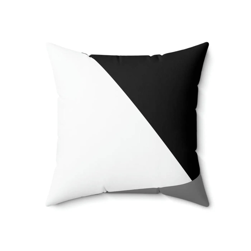 White Abstract Polyester Square Pillow - Modern Home Decor - DipaliZ