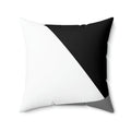 White Abstract Polyester Square Pillow - Modern Home Decor - DipaliZ