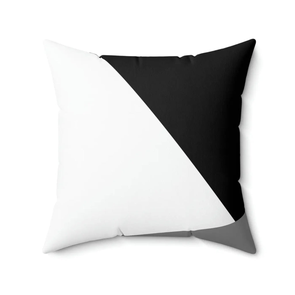 White Abstract Polyester Square Pillow - Modern Home Decor - DipaliZ