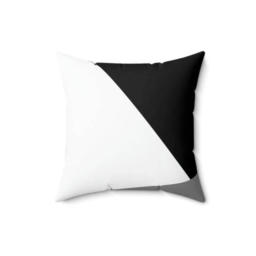 White Abstract Polyester Square Pillow - Modern Home Decor - DipaliZ