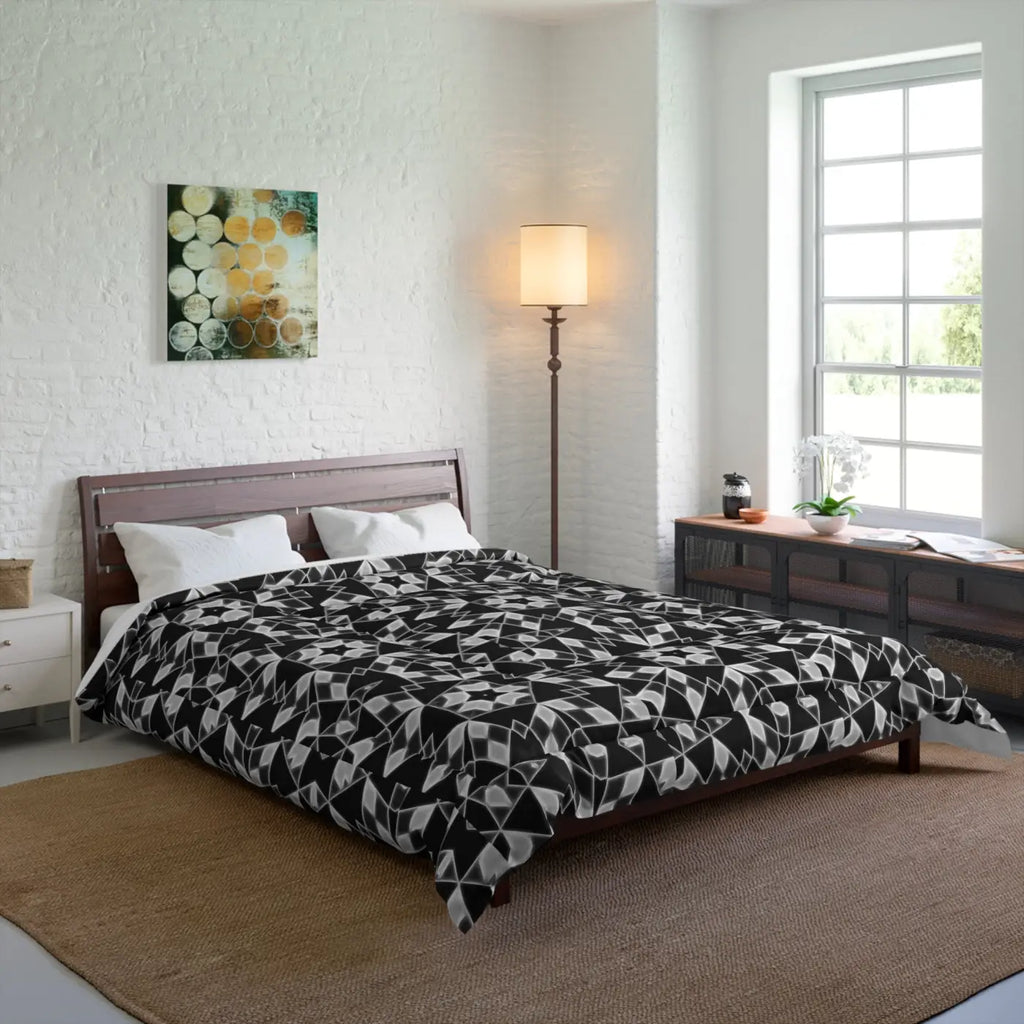 Geometrical Pattern Comforter - Polyester Bedding - DipaliZ