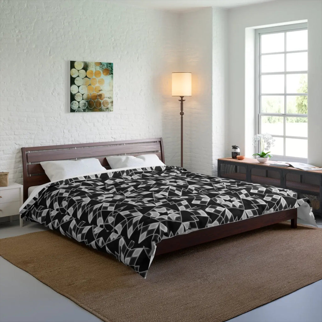 Geometrical Pattern Comforter - Polyester Bedding - DipaliZ