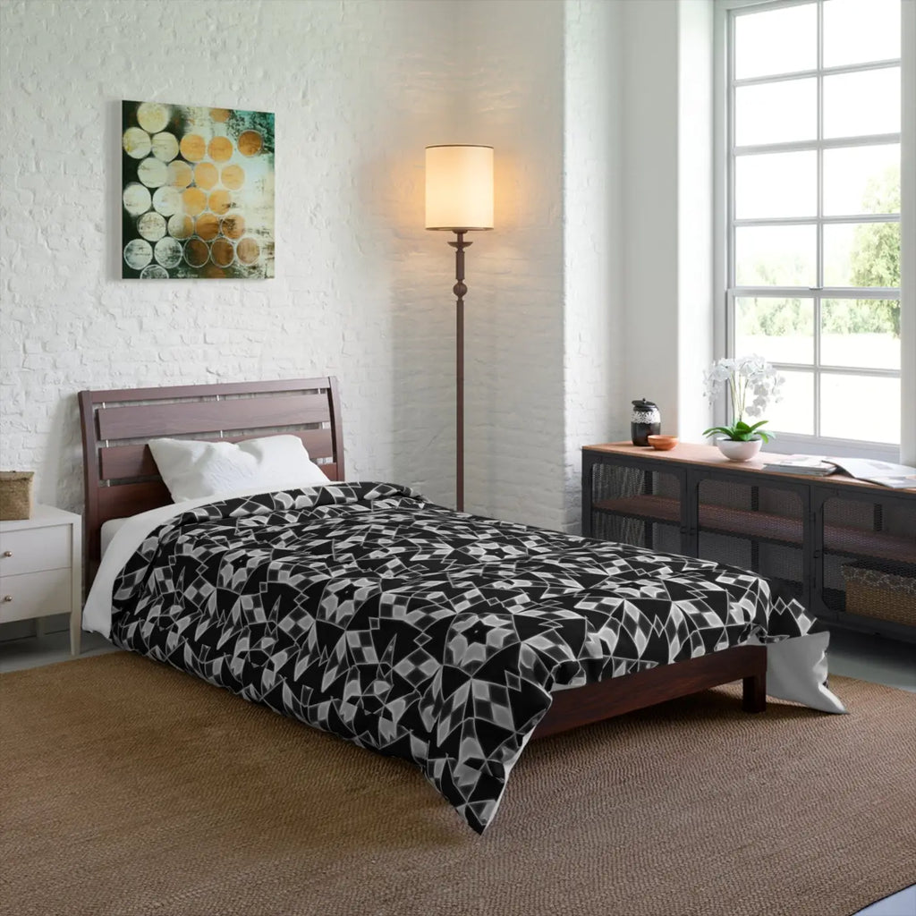 Geometrical Pattern Comforter - Polyester Bedding - DipaliZ