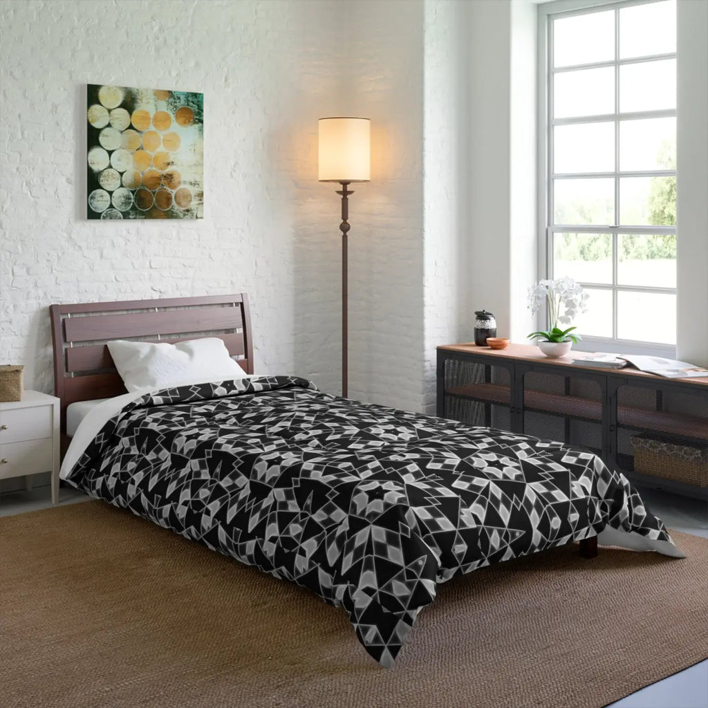 Geometrical Pattern Comforter - Polyester Bedding - DipaliZ