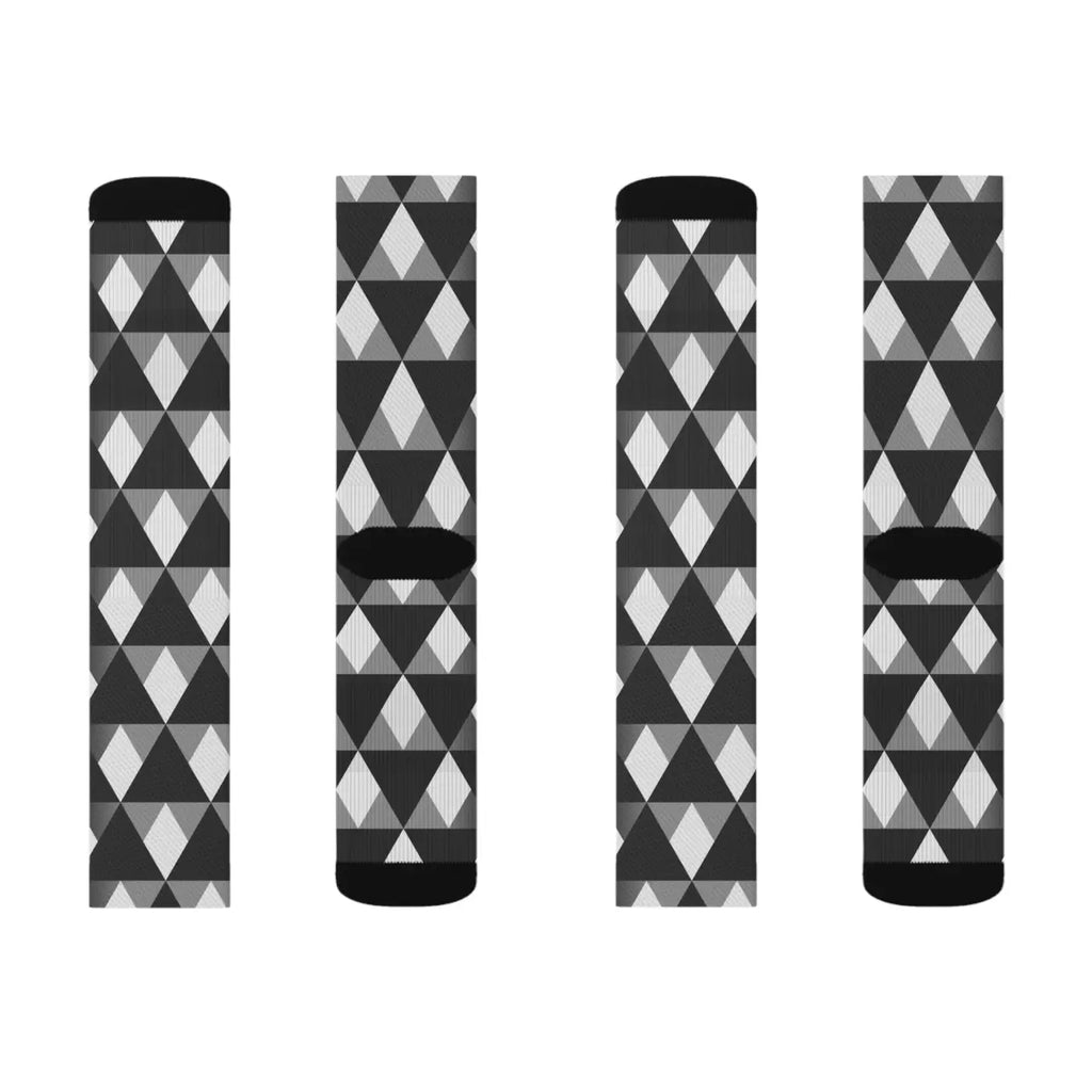 Grey Check Pattern Socks - Trendy Comfort Wear - DipaliZ