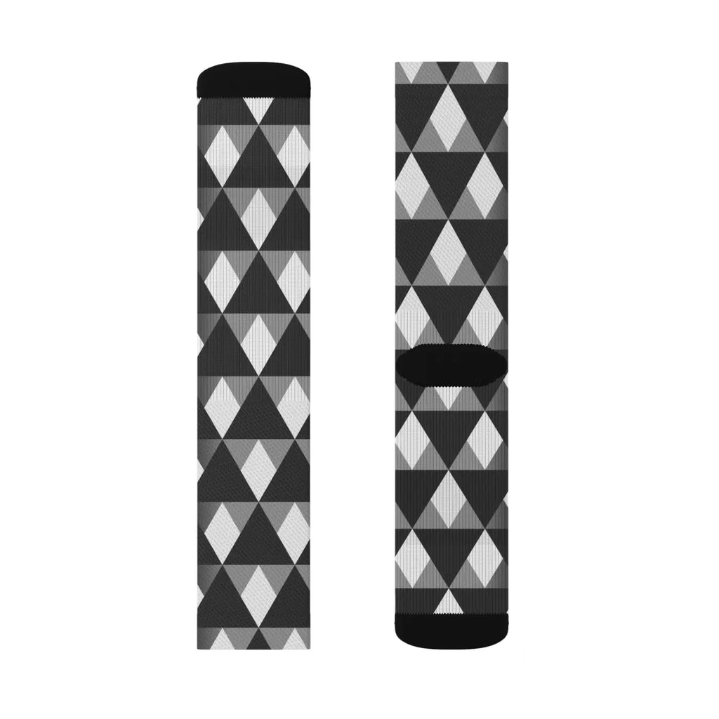 Grey Check Pattern Socks - Trendy Comfort Wear - DipaliZ