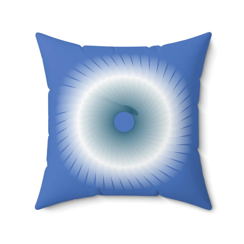 Blue Abstract Polyester Square Pillow - Modern Home Decor - DipaliZ