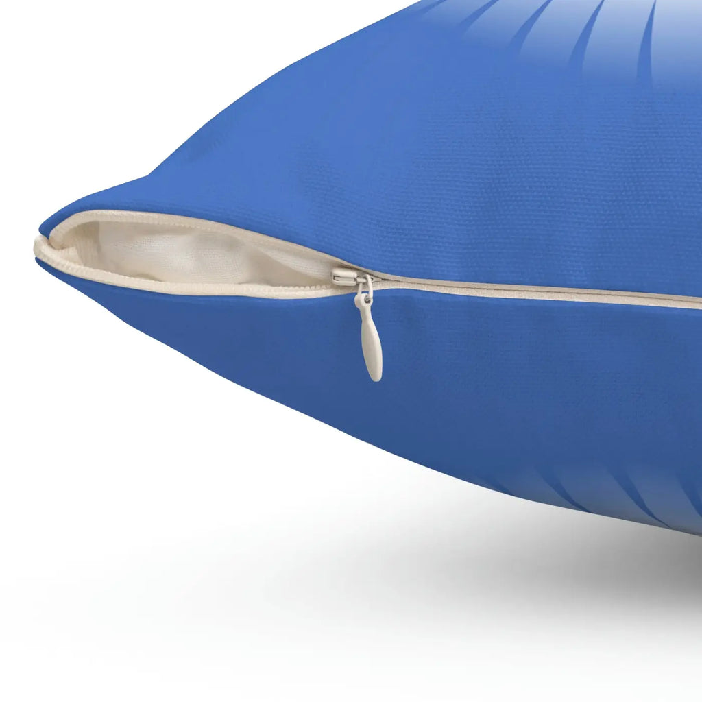 Blue Abstract Polyester Square Pillow - Modern Home Decor - DipaliZ