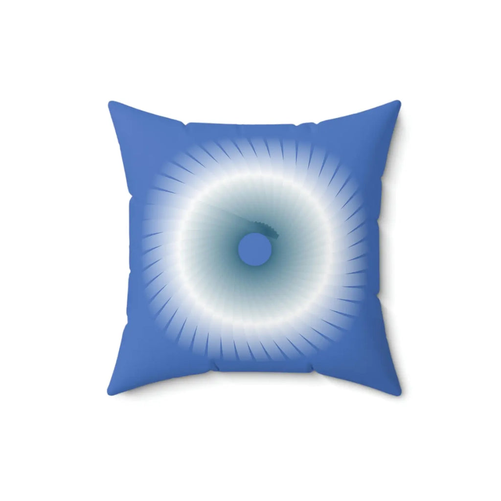 Blue Abstract Polyester Square Pillow - Modern Home Decor - DipaliZ
