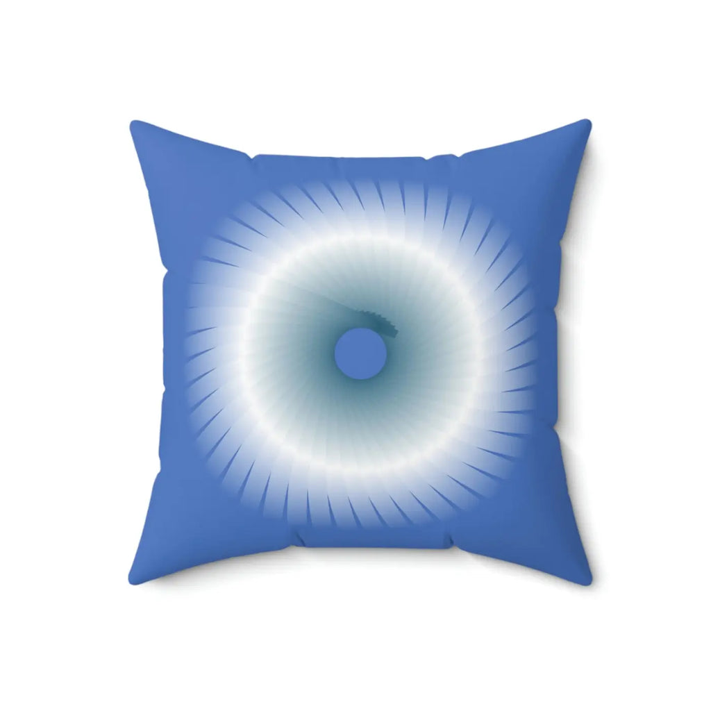 Blue Abstract Polyester Square Pillow - Modern Home Decor - DipaliZ