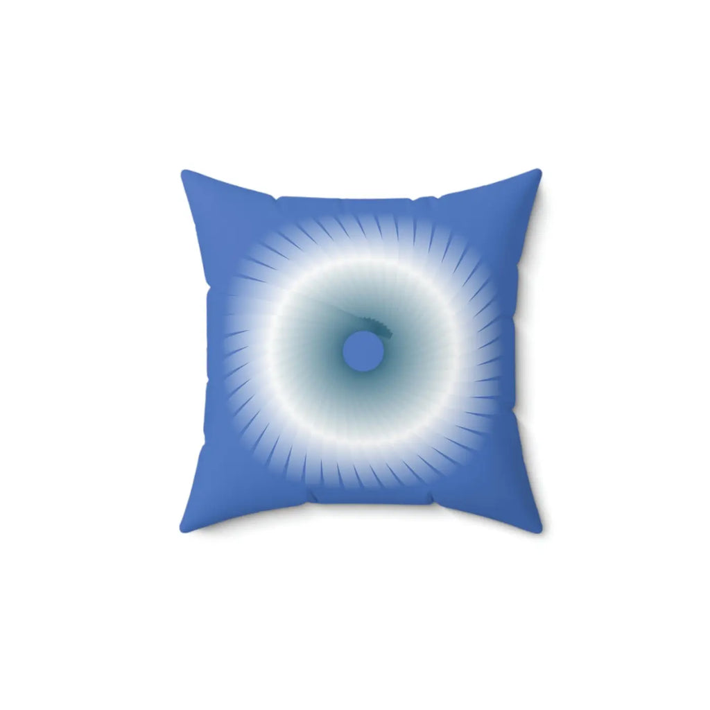 Blue Abstract Polyester Square Pillow - Modern Home Decor - DipaliZ