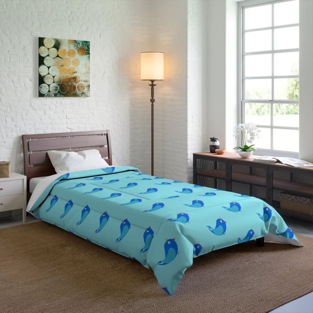 Blue Birds Quilt - Eco-Friendly Gifts for Her - DipaliZ