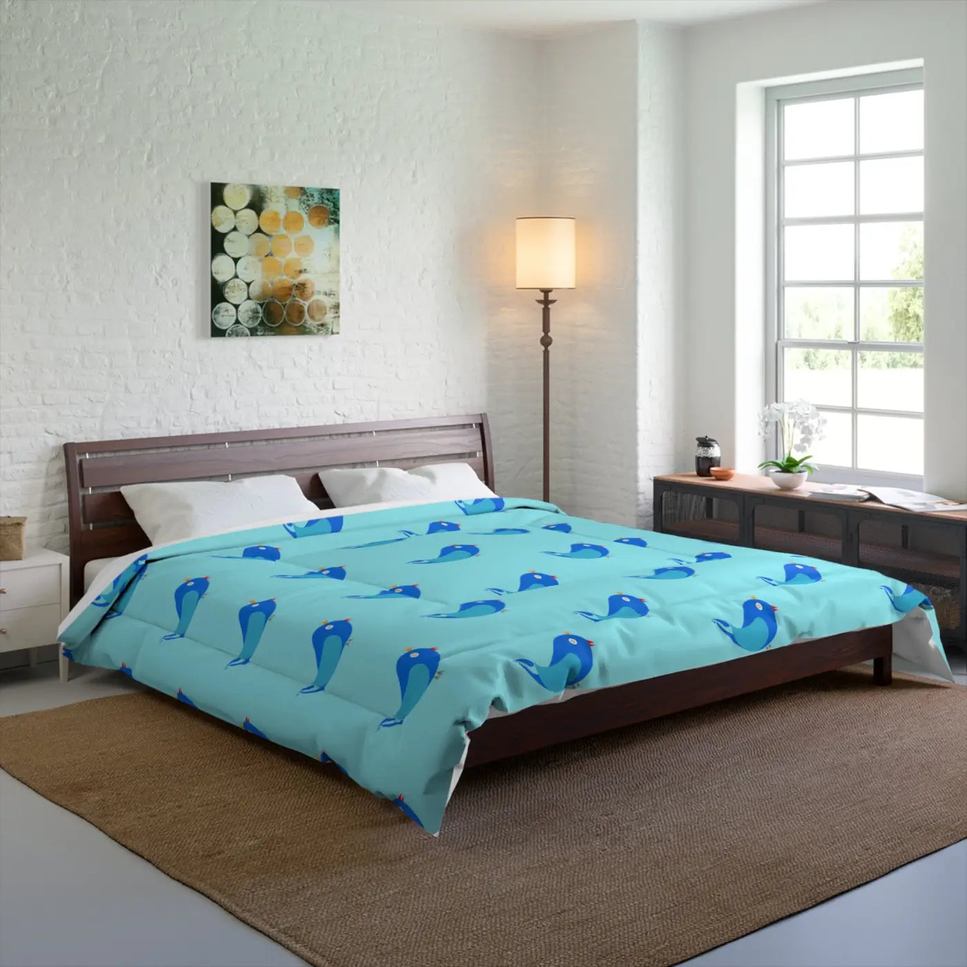 Blue Birds Quilt - Eco-Friendly Gifts for Her - DipaliZ