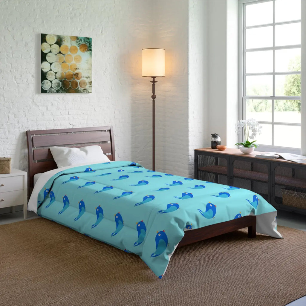 Blue Birds Quilt - Eco-Friendly Gifts for Her - DipaliZ