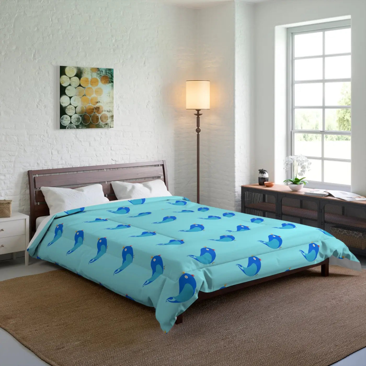 Blue Birds Quilt - Eco-Friendly Gifts for Her - DipaliZ