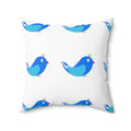Blue Birds Polyester Square Pillow - Cheerful Home Decor - DipaliZ
