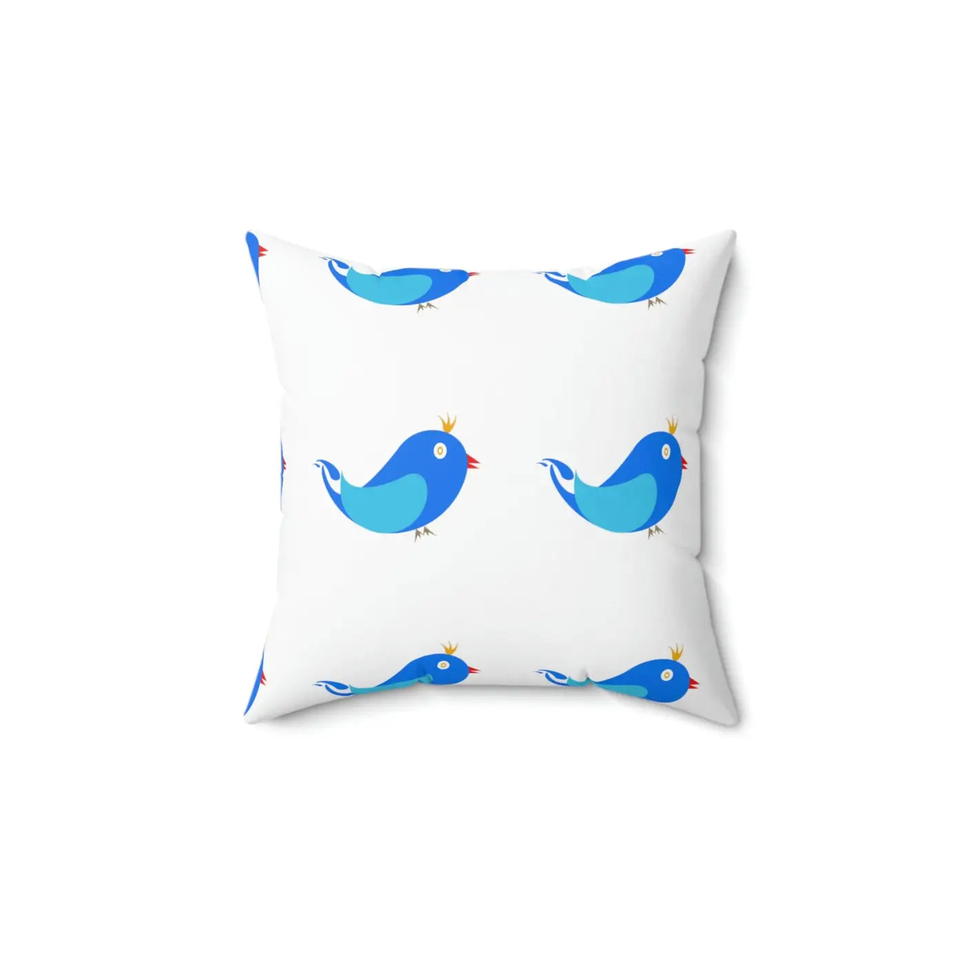 Blue Birds Polyester Square Pillow - Cheerful Home Decor - DipaliZ