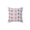 Vibrant Blue Flowers Throw Pillow - Polyester Square - DipaliZ