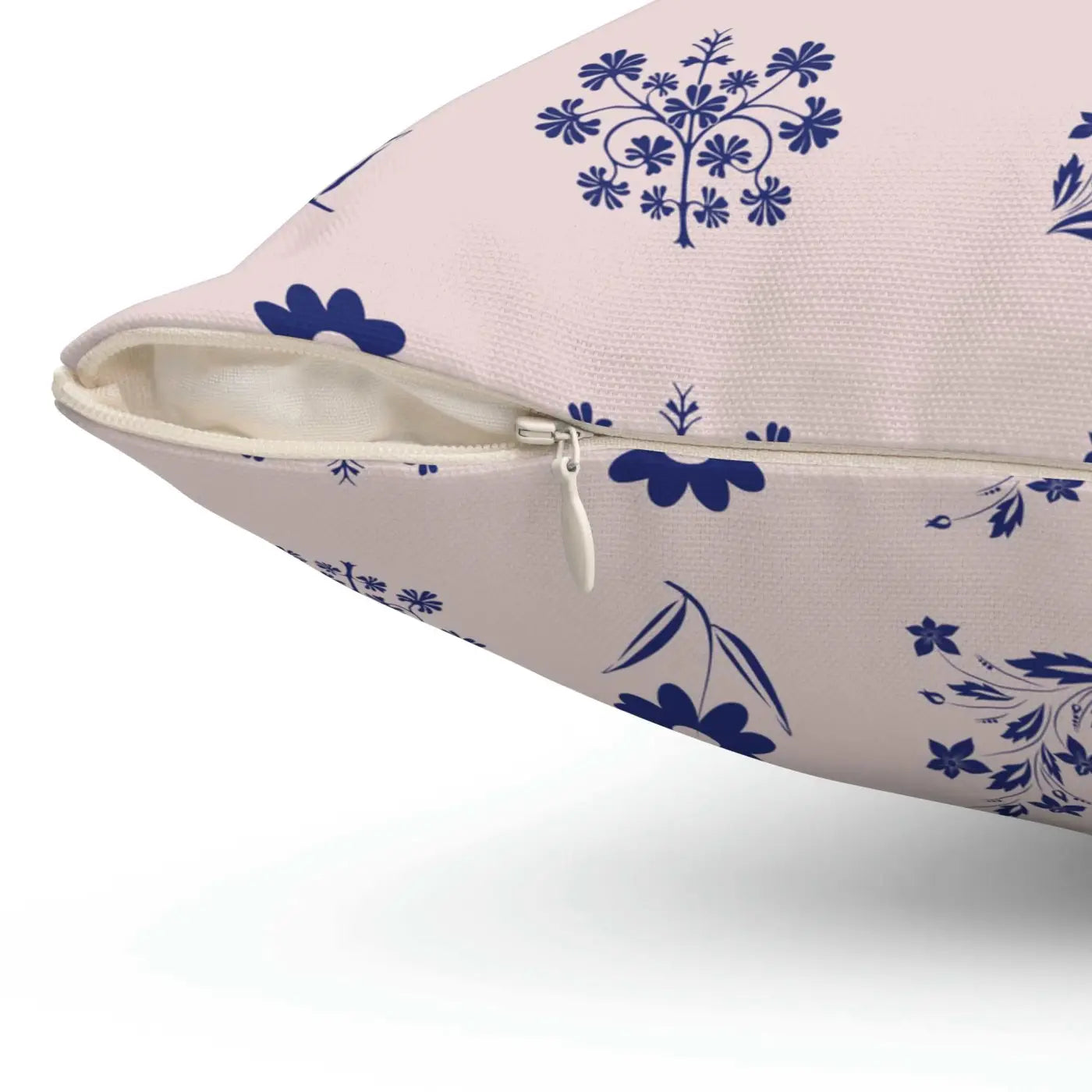 Vibrant Blue Flowers Throw Pillow - Polyester Square - DipaliZ