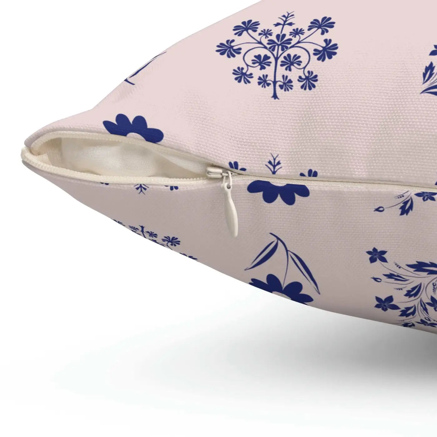 Vibrant Blue Flowers Throw Pillow - Polyester Square - DipaliZ