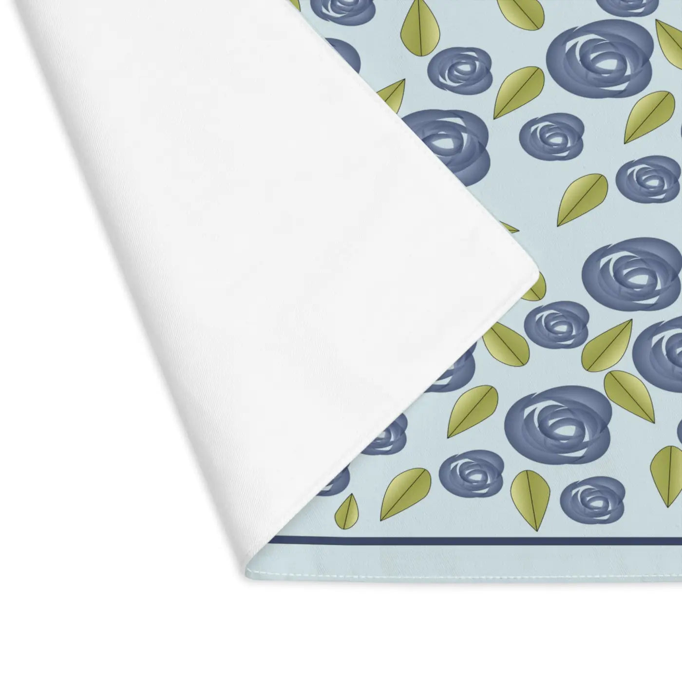 Blue Roses Placemat - Floral Dining Decor for Her - DipaliZ