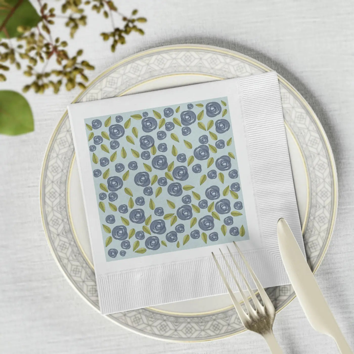 White Coined Napkins - Elegant Party Essential - DipaliZ