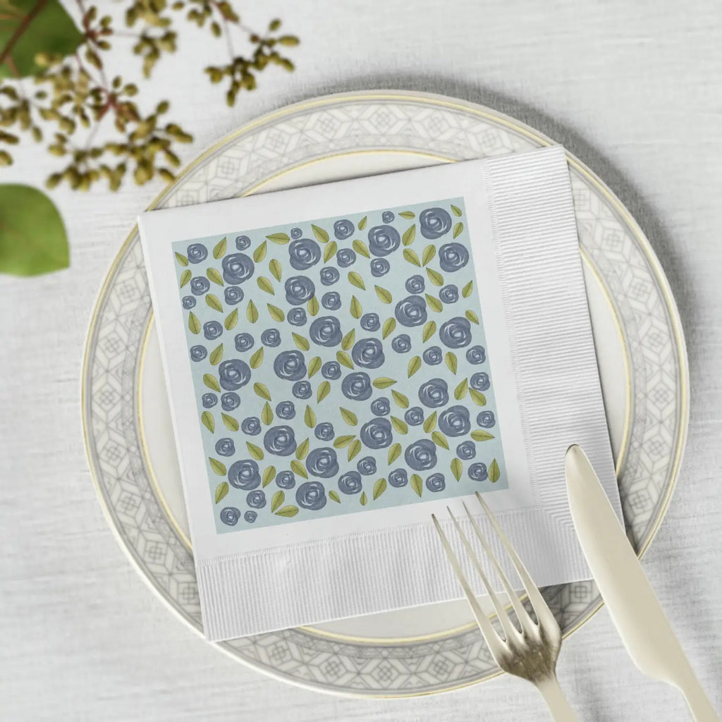 White Coined Napkins - Elegant Party Essential - DipaliZ