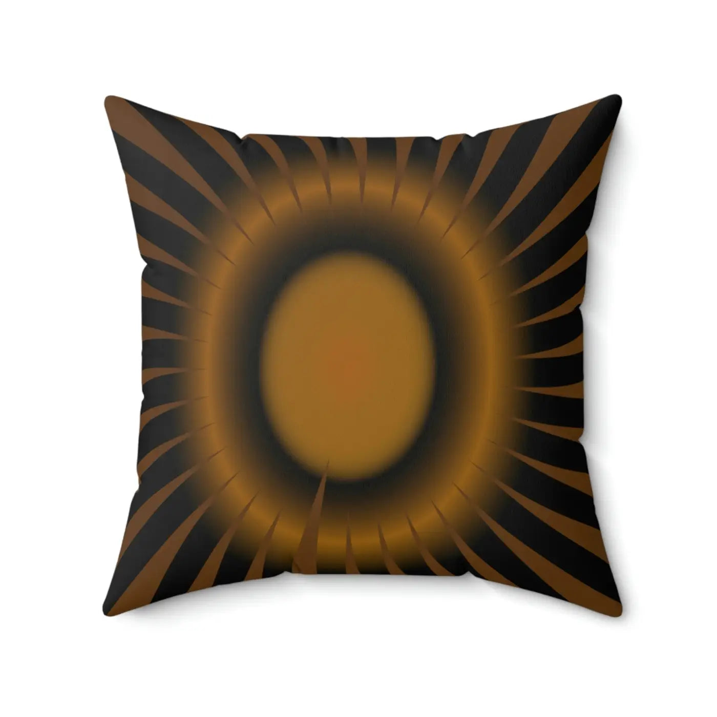 Brown Abstract Pattern Polyester Square Pillow - Modern - DipaliZ