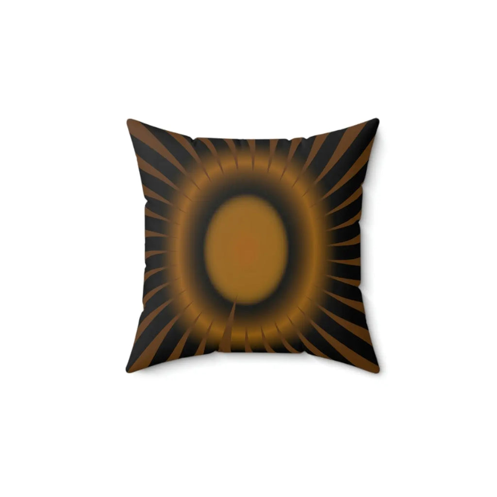 Brown Abstract Pattern Polyester Square Pillow - Modern - DipaliZ