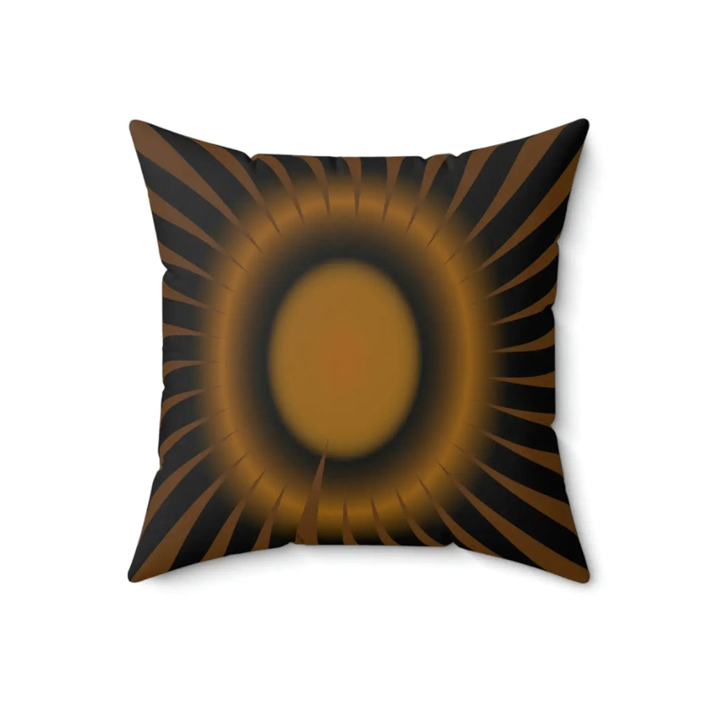 Brown Abstract Pattern Polyester Square Pillow - Modern - DipaliZ