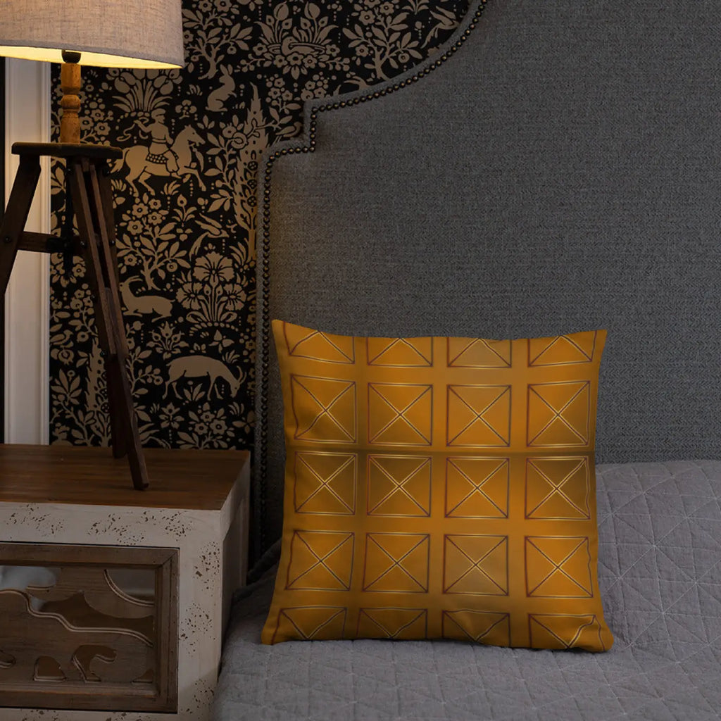 Brown Cross Throw Pillow - Insert Included - DipaliZ