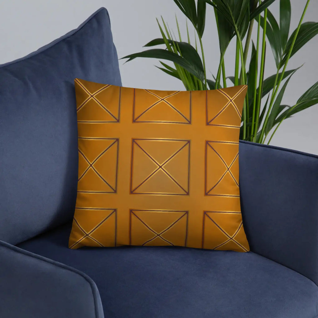 Brown Cross Throw Pillow - Insert Included - DipaliZ