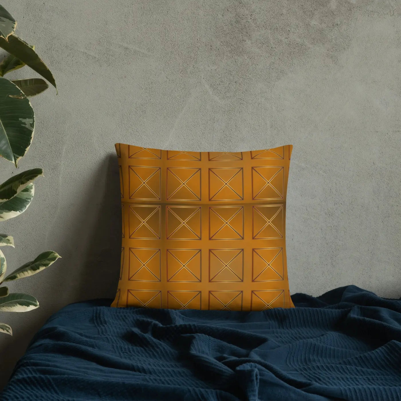 Brown Cross Throw Pillow - Insert Included - DipaliZ