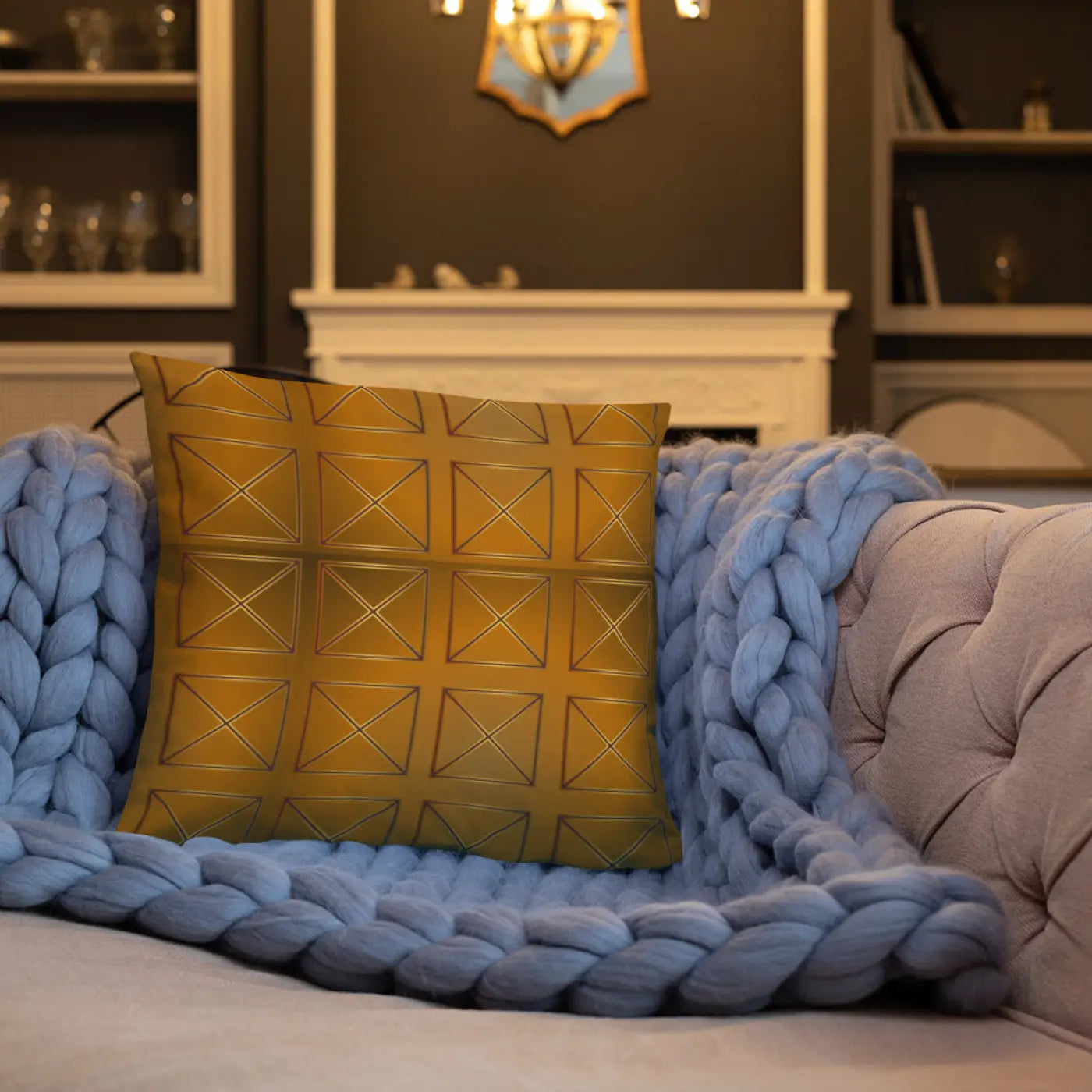 Brown Cross Throw Pillow - Insert Included - DipaliZ