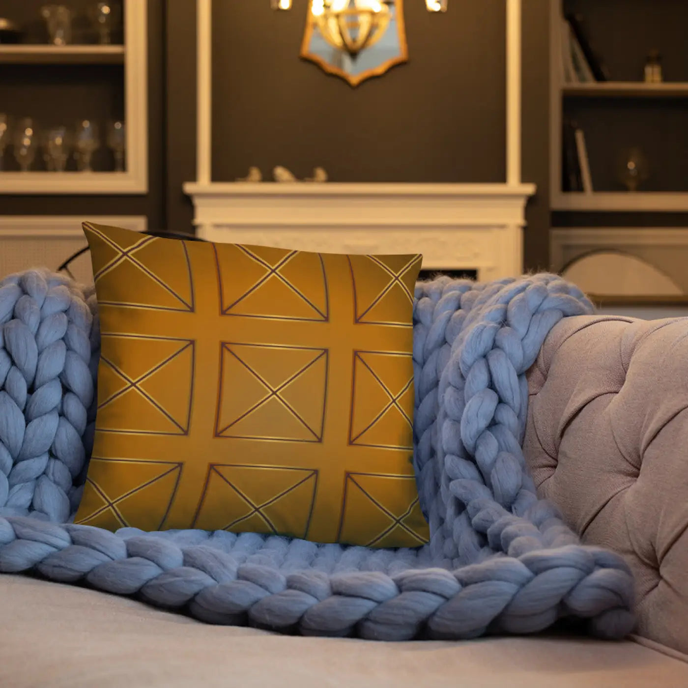 Brown Cross Throw Pillow - Insert Included - DipaliZ