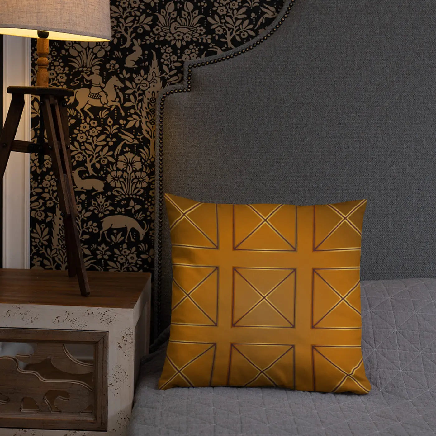 Brown Cross Throw Pillow - Insert Included - DipaliZ