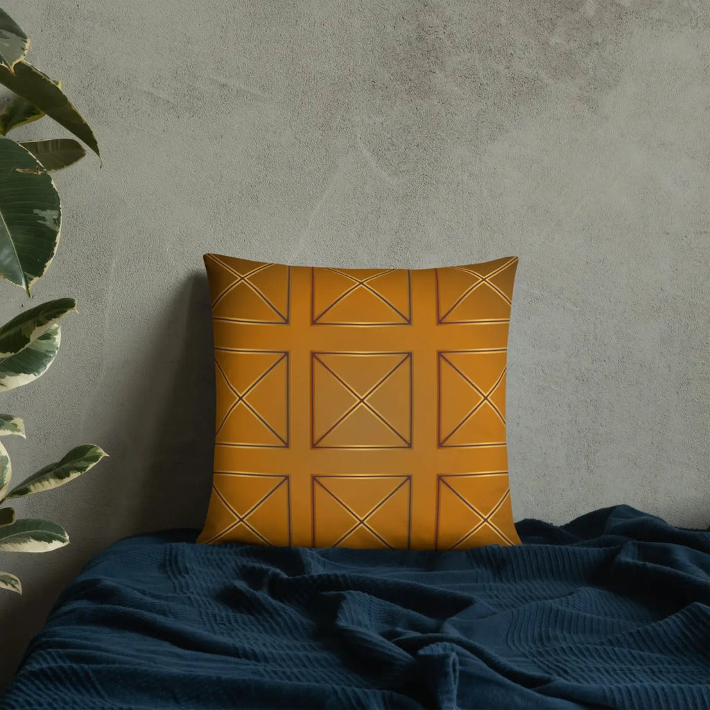 Brown Cross Throw Pillow - Insert Included - DipaliZ