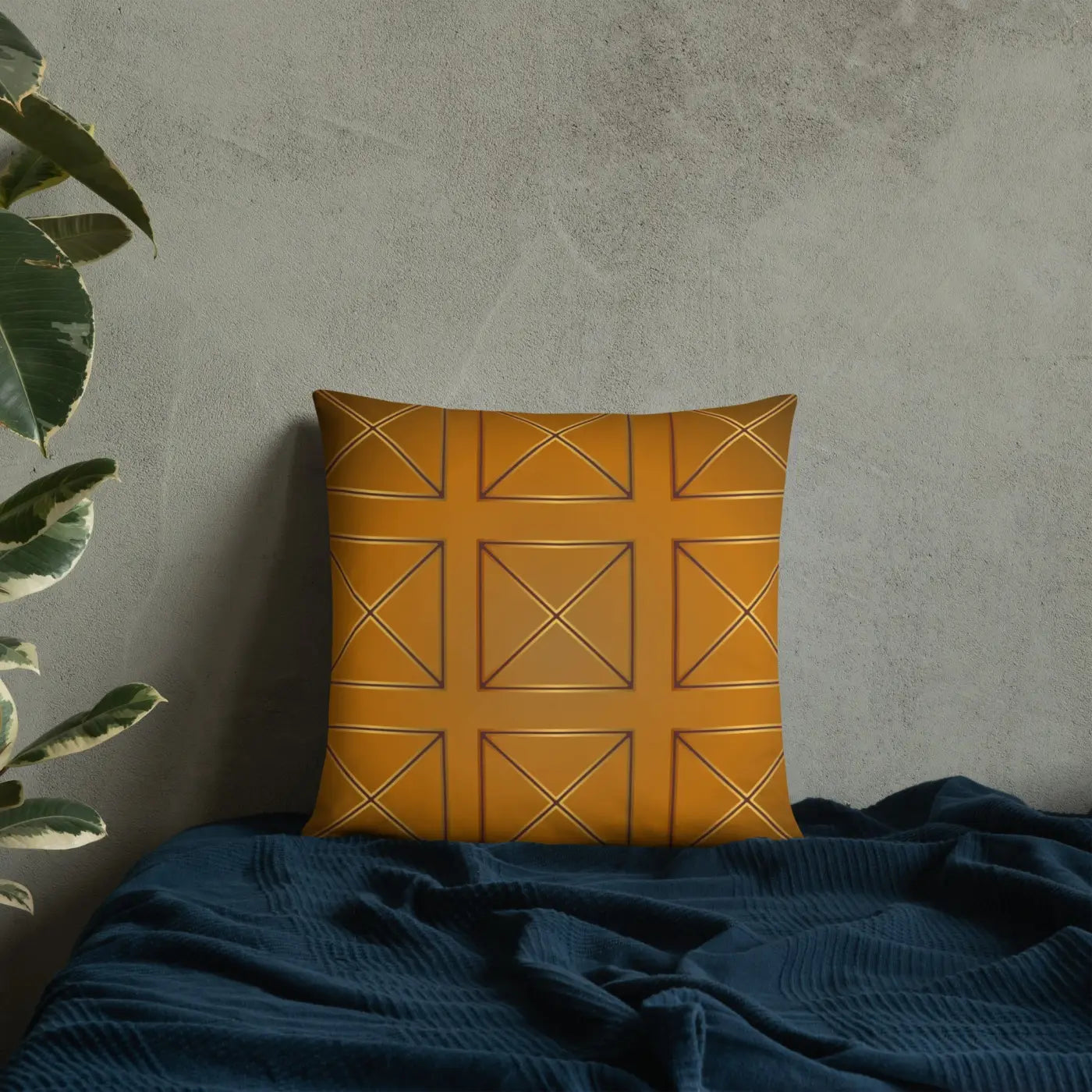 Brown Cross Throw Pillow - Insert Included - DipaliZ