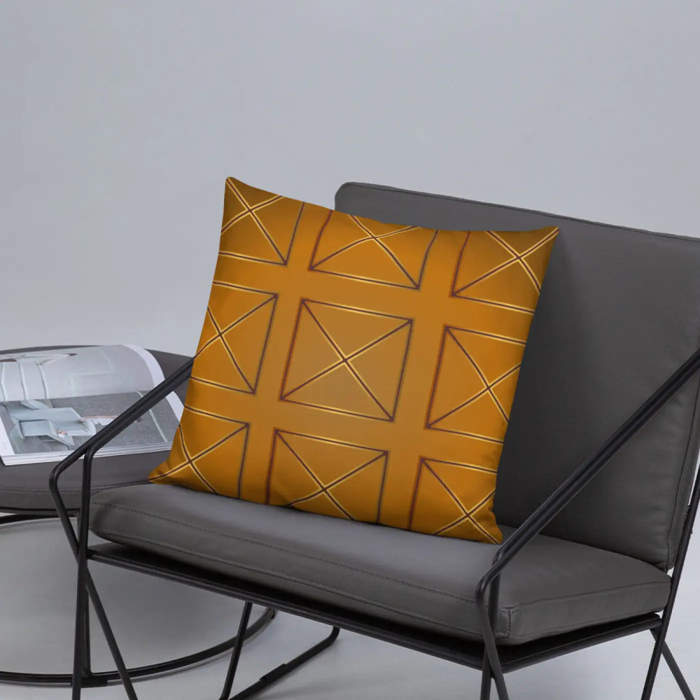 Brown Cross Throw Pillow - Insert Included - DipaliZ