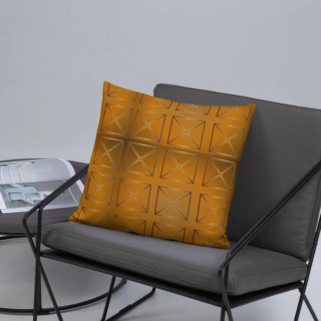 Brown Cross Throw Pillow - Insert Included - DipaliZ