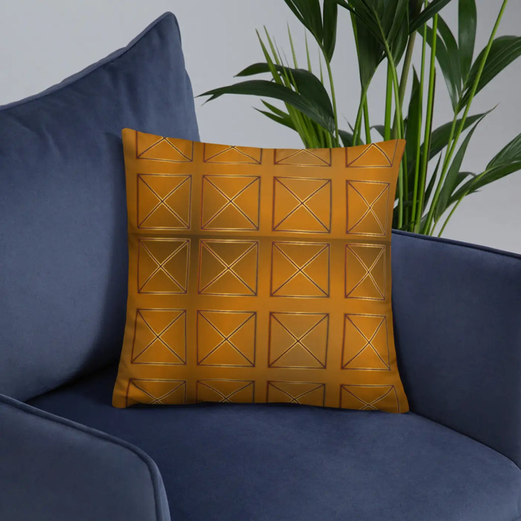 Brown Cross Throw Pillow - Insert Included - DipaliZ