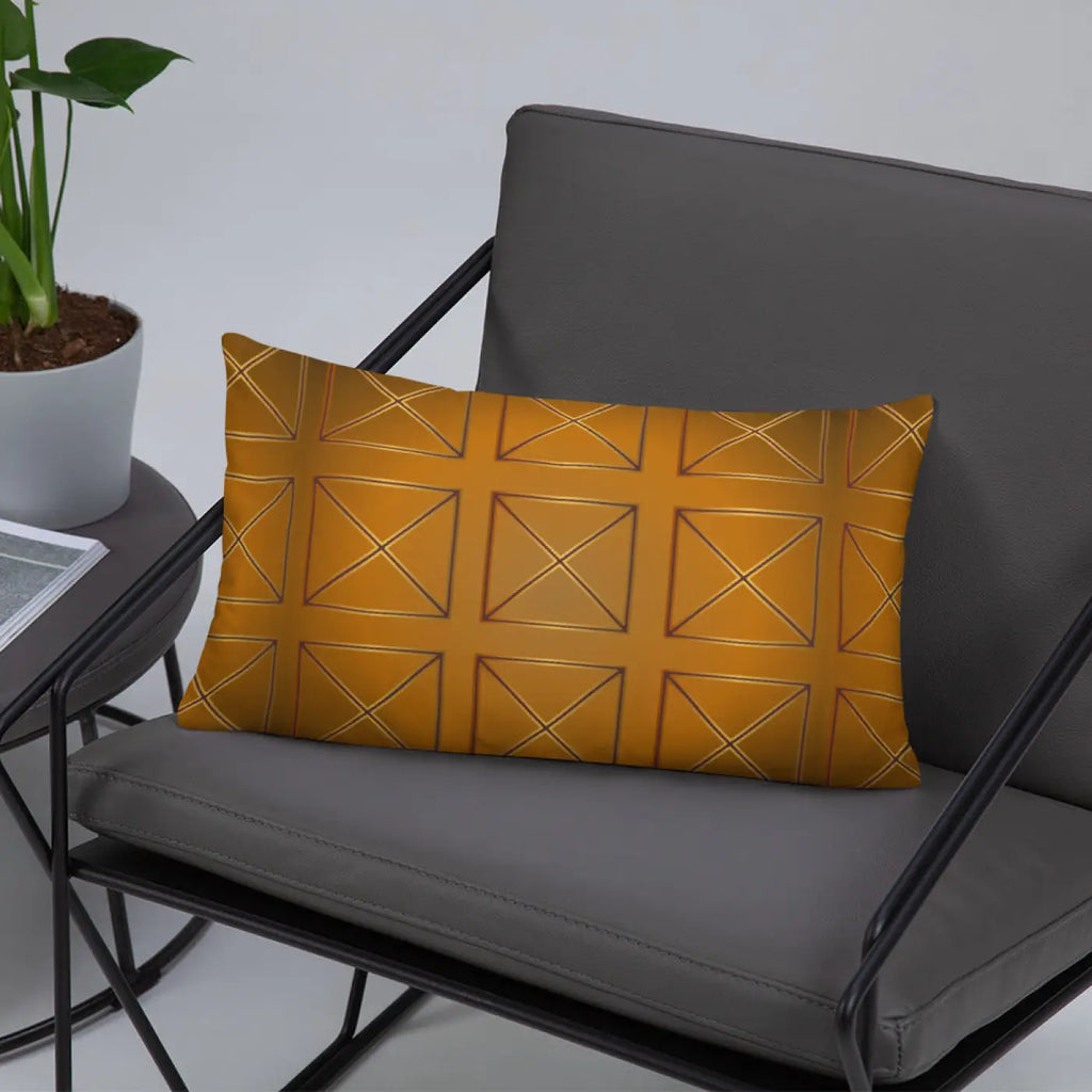 Brown Cross Throw Pillow - Insert Included - DipaliZ